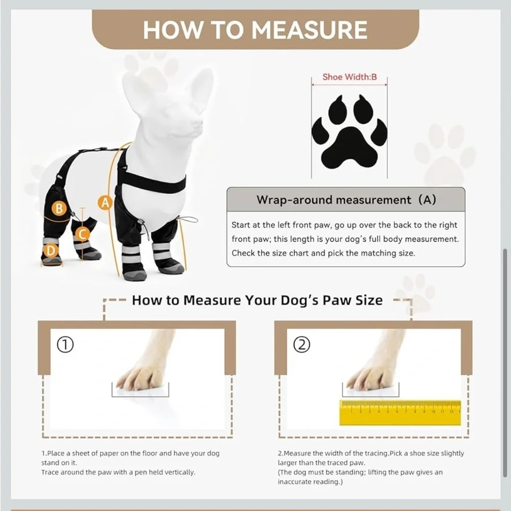 Upgraded Dog Suspender Boots, Waterproof Dog Rain Boot, Anti-Slip S / 657-lb2